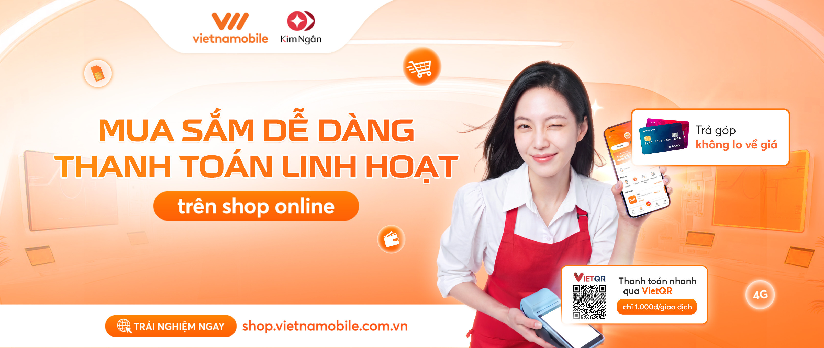 Thanh toán tiện lợi với cổng thanh toán Kim Ngân- VNM